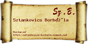 Sztankovics Borbála névjegykártya
