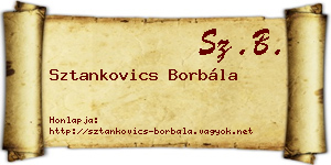 Sztankovics Borbála névjegykártya